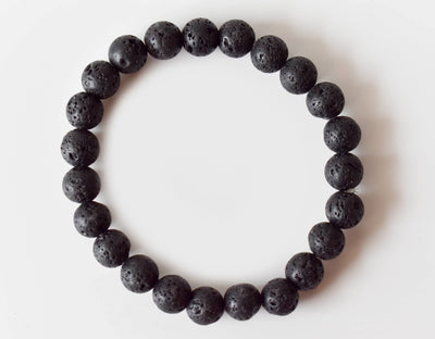 Bracelet de lave 4 MM, 6 MM, 8 MM, 10 MM, 12 MM Un bracelet de perles rondes, bracelet de pierres précieuses pierres de guérison