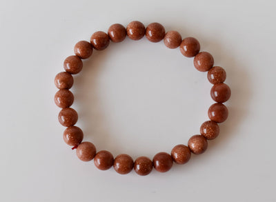 Bracelet en grès rouge 4 MM, 6 MM, 8 MM, 10 MM, 12 MM Un bracelet de perles rondes, pierres précieuses Bracelet Pierres de guérison