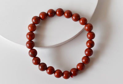 Bracelet de jaspe rouge 4MM, 6MM, 8MM, 10MM, 12MM AAA Bracelet de perles rondes, Bracelet de pierres précieuses Pierres de guérison