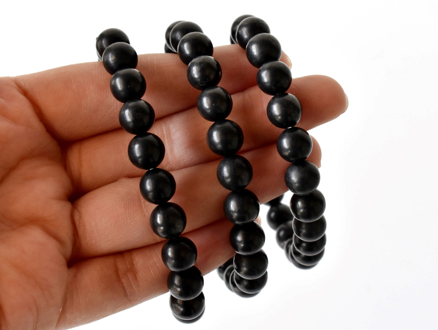Black Shungite Bracelet (Cleansing and Elimination Toxins)