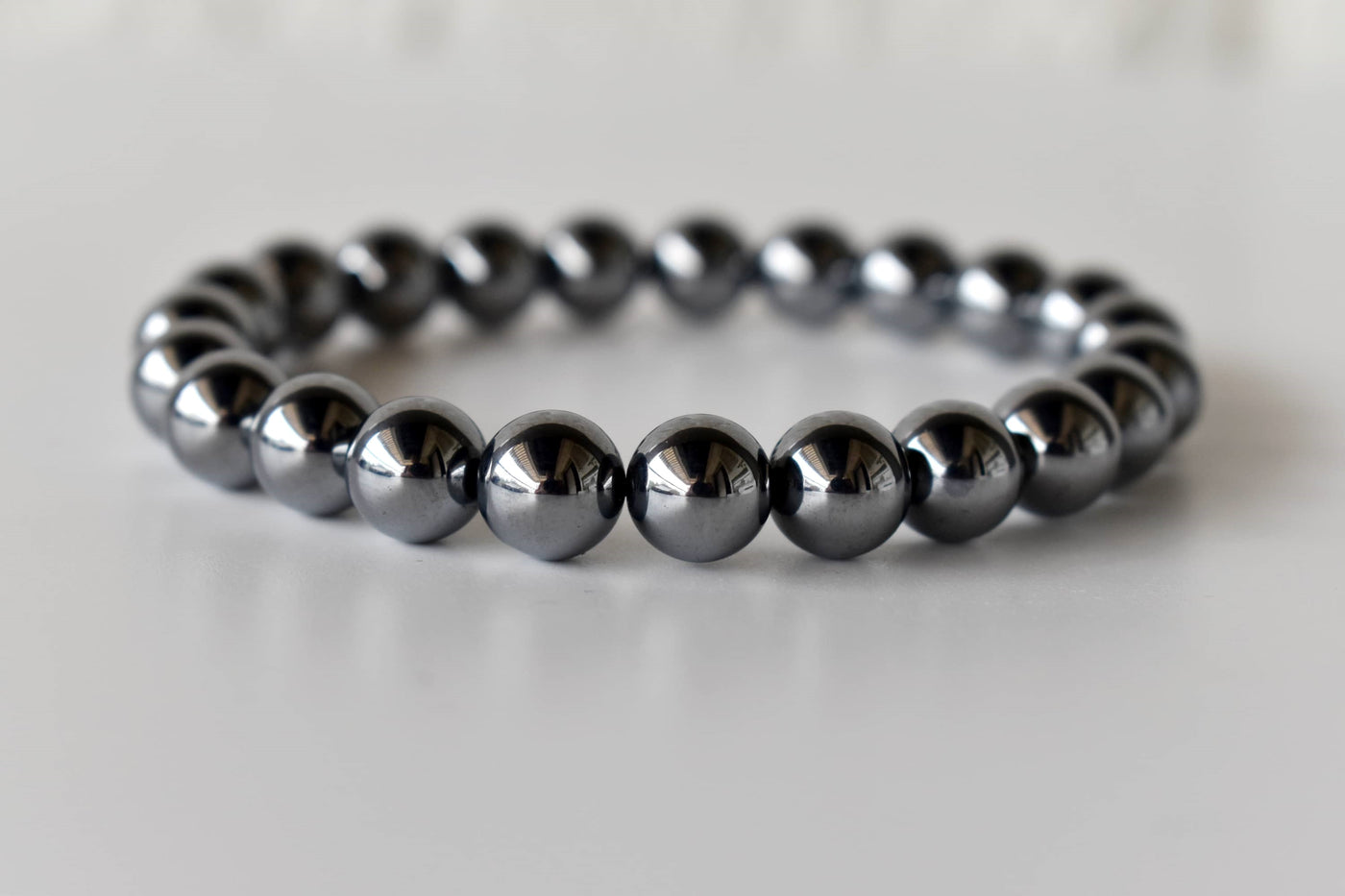 Bracelet en shungite naturelle noire A, bracelet en cristal perlé rond de 6 mm, 8 mm, 10 mm