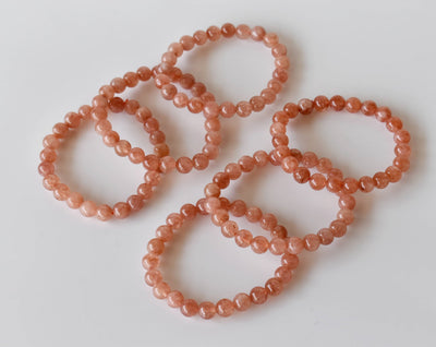 Bracelet Sunstone 6MM, 8MM, 10MM AAA Bracelet de perles rondes, Bracelet de pierres précieuses Pierres de guérison