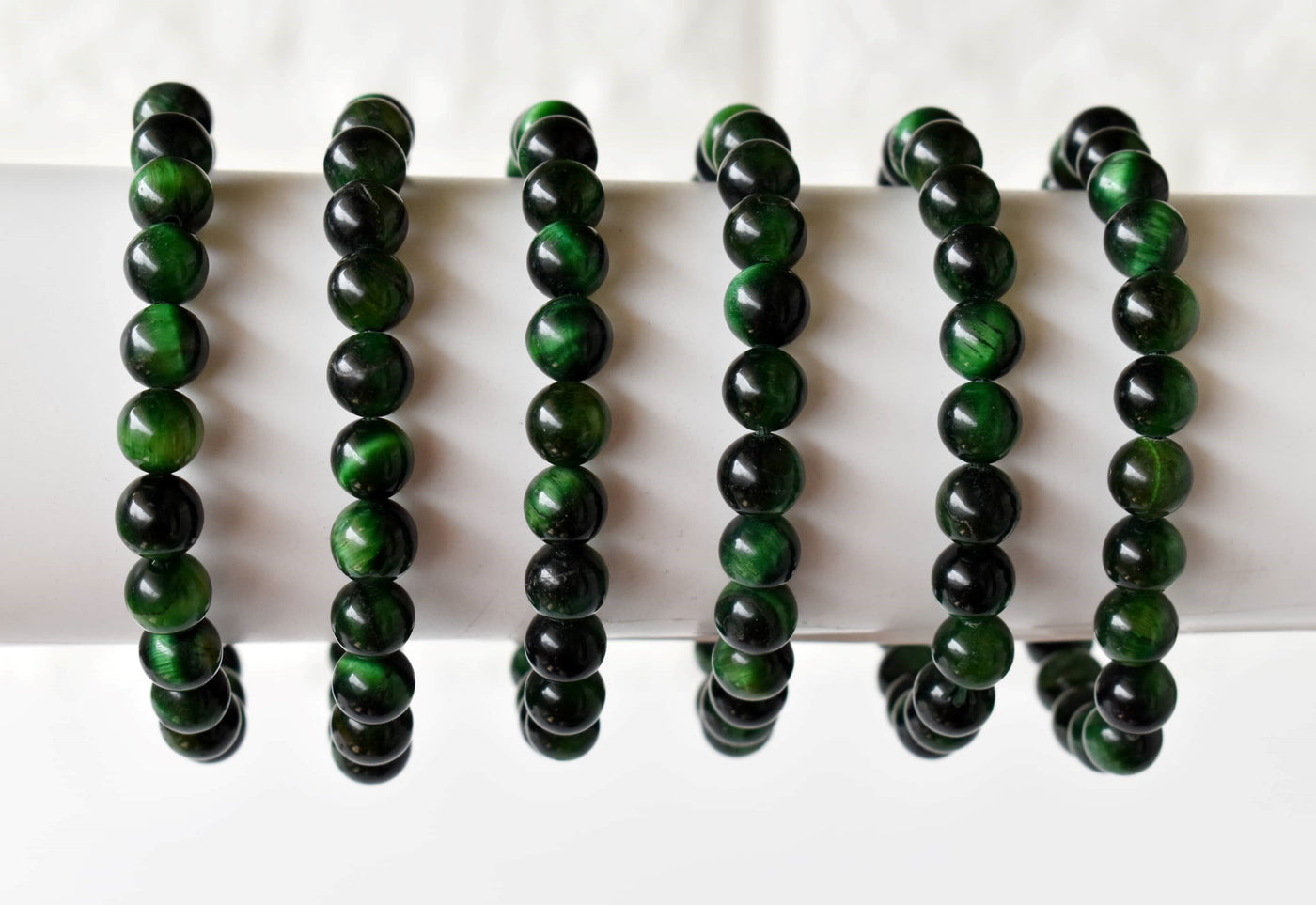 Bracelet vert oeil de chat tigre 4MM, 6MM, 8MM, 10MM, 12MM H Bracelet de perles rondes, Bracelet de pierres précieuses pierres de guérison