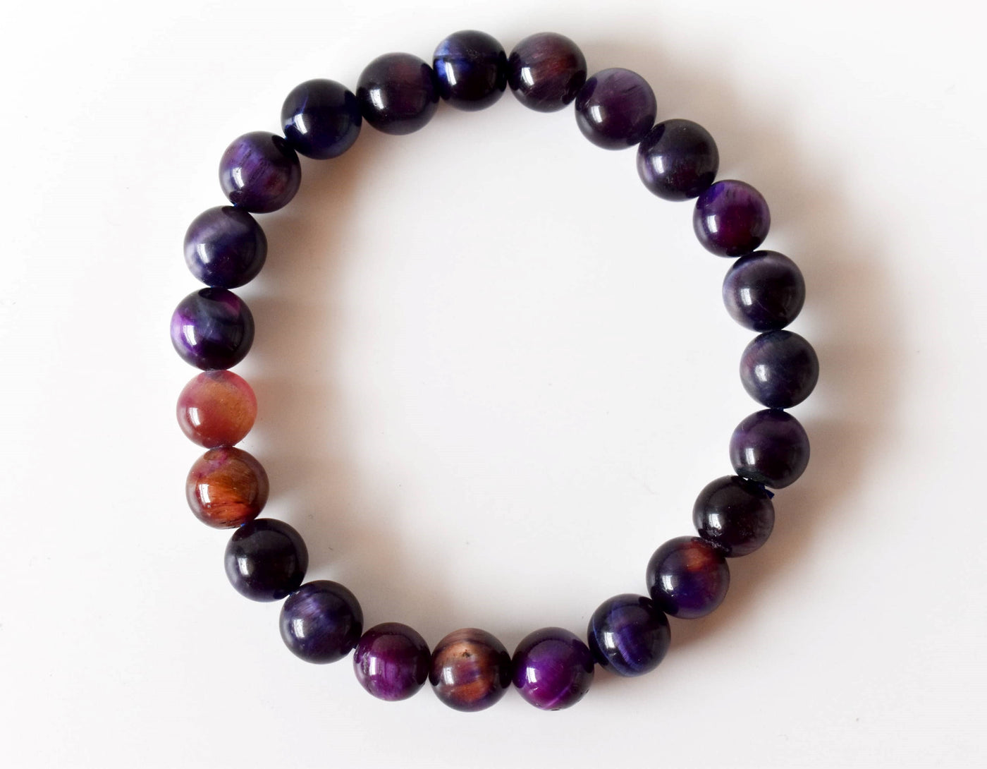 Violet Tiger Cats Eye Bracelet (Creativity and Intuition)