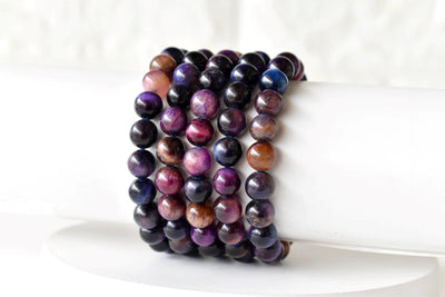 Violet Tiger Cats Eye Bracelet (Creativity and Intuition)