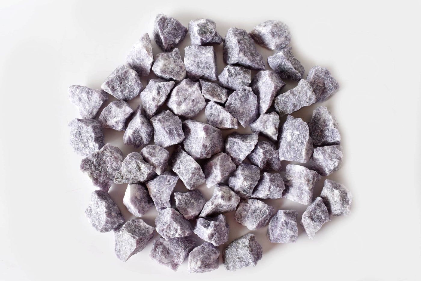 Pierres naturelles brutes de lépidolite Pierres brutes de lépidolite de 1 pouce, morceaux de cristal brut en taille de paquet 4 oz, 1/2 lb, 1 lb.