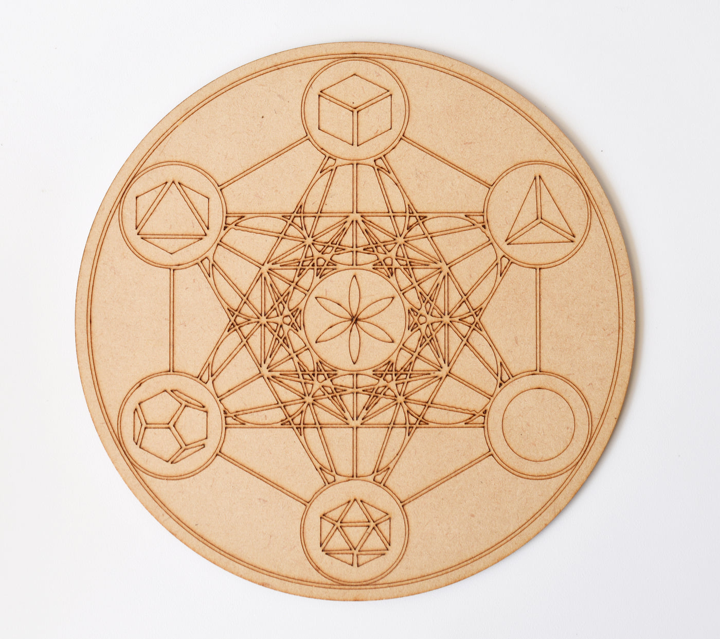 Amethyst Geometry Set (Clairvoyance and Breaking Addictions)-Sacred Geometry Grid Board