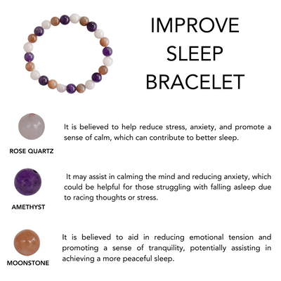 Improve SLEEP Bracelet Crystal Bracelet (Emotional Stress, Meditation )