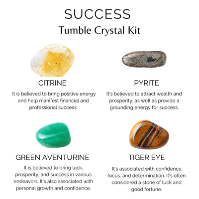 Attract SUCCESS Crystal Kit, Gemstone Tumble Kit, Success Crystal Gift Set