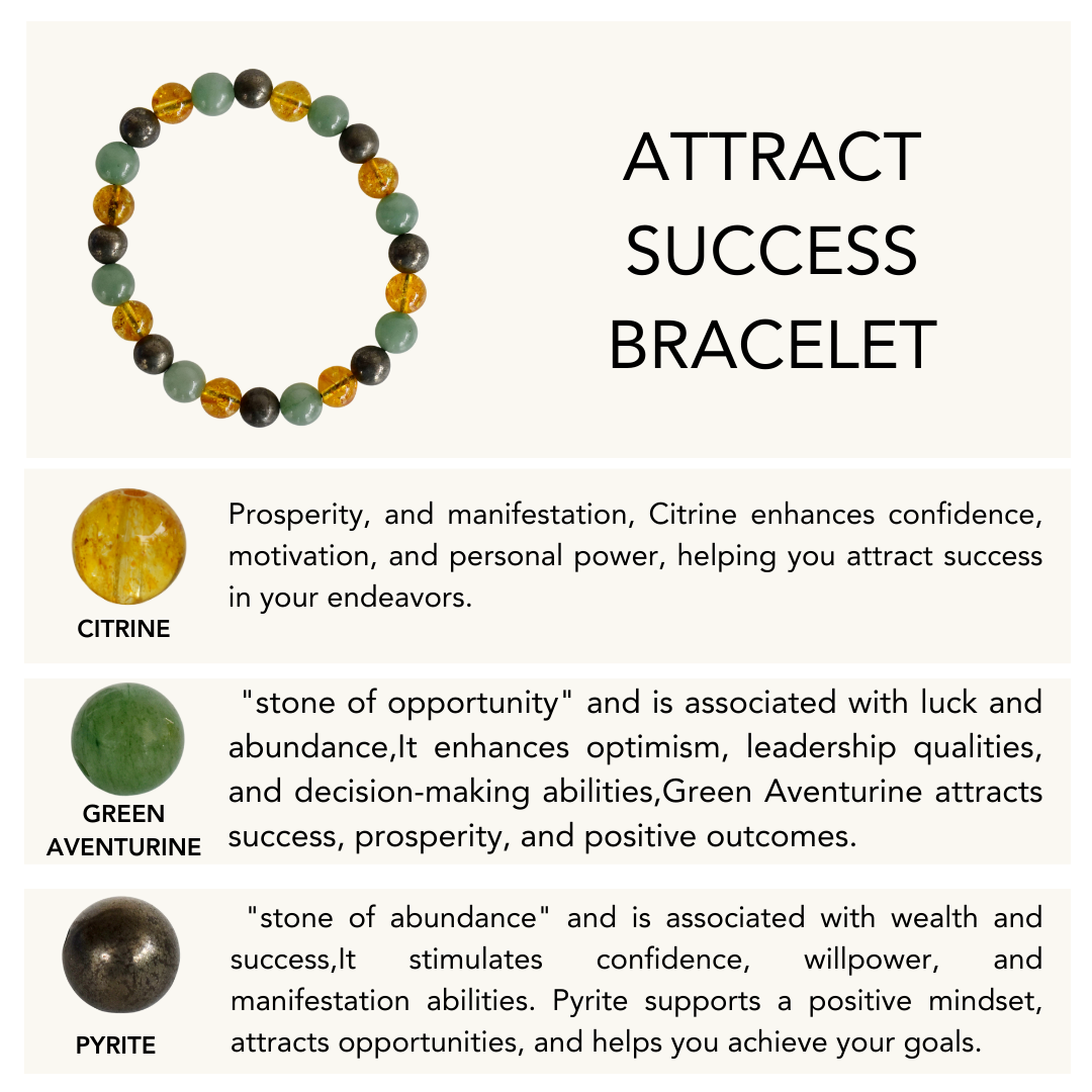 Attract and Enhance SUCCESS Crystal Bracelet