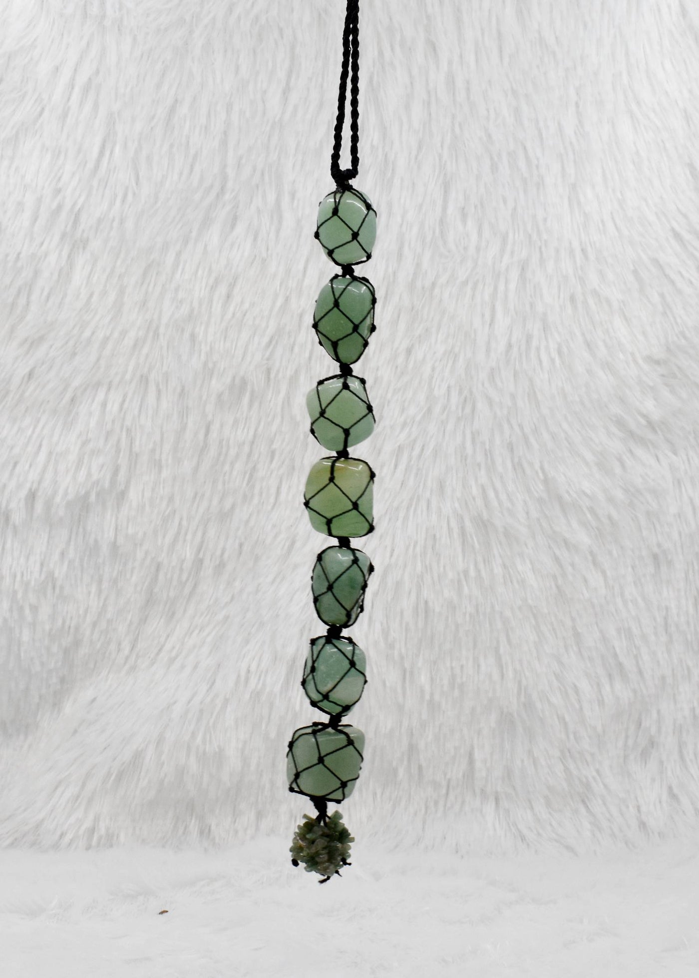 Green Aventurine Crystal Hanger, Car Accessories (Emotional Understanding and Luck And Good Fortune)