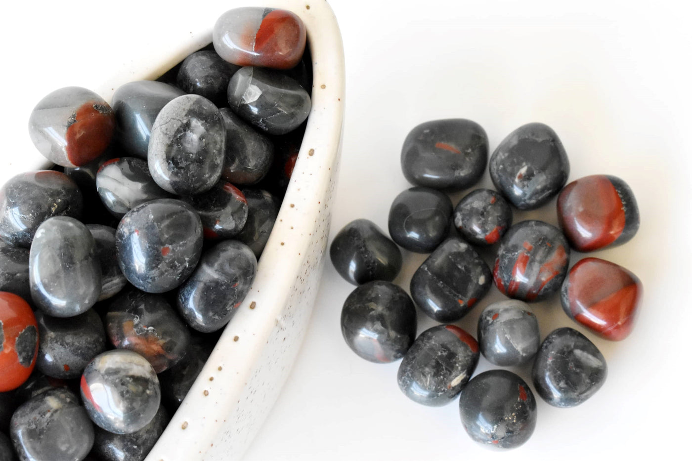 African Bloodstone Tumbled Crystals (Abundance of wealth and Protection)