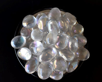 Aura Quartz Rainbow Tumbled Crystals (Energy Transfer and Past Life Recall)