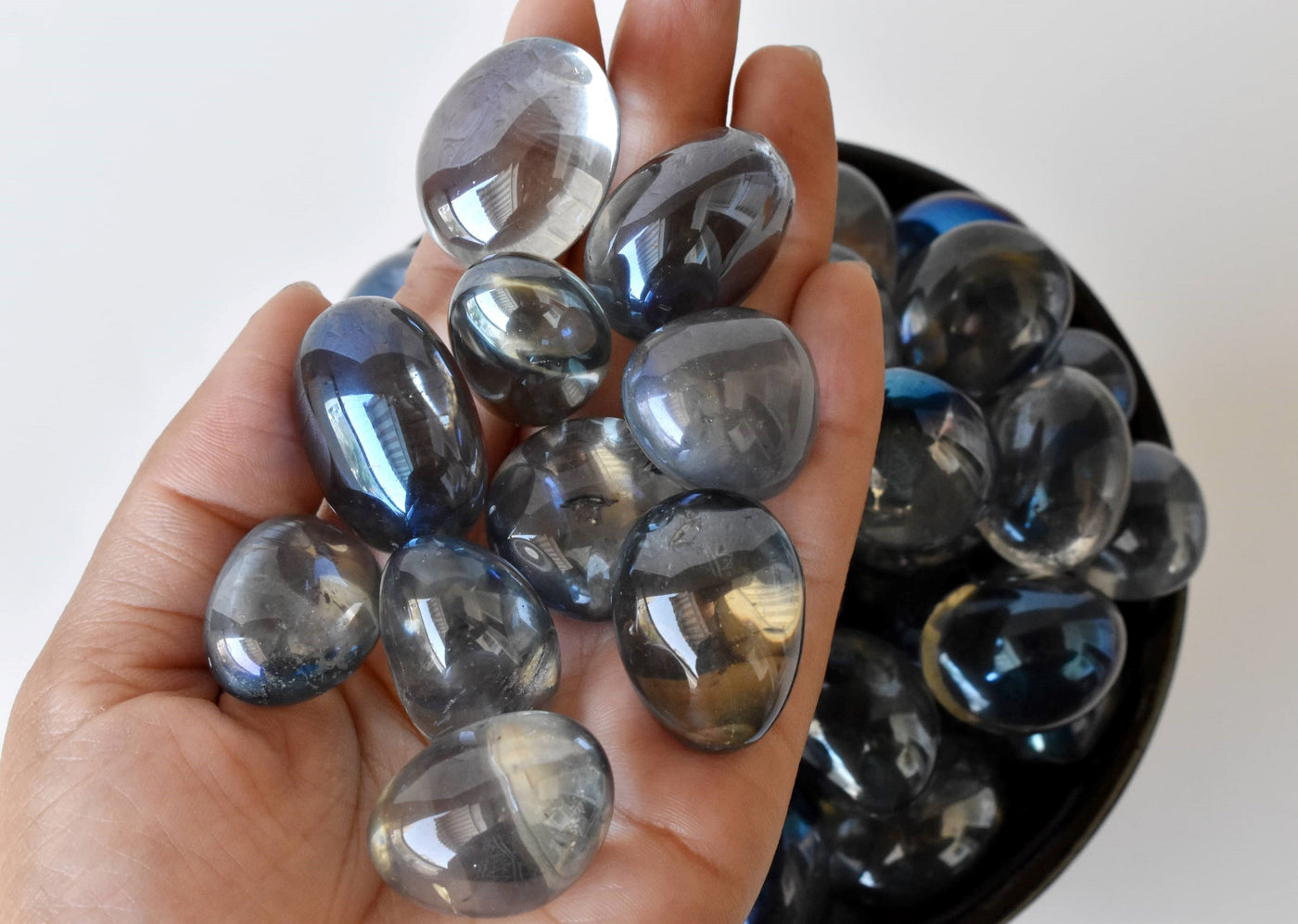 Aura Quartz Labradorite Tumbled Crystals (Higher Self and Interdimensional)