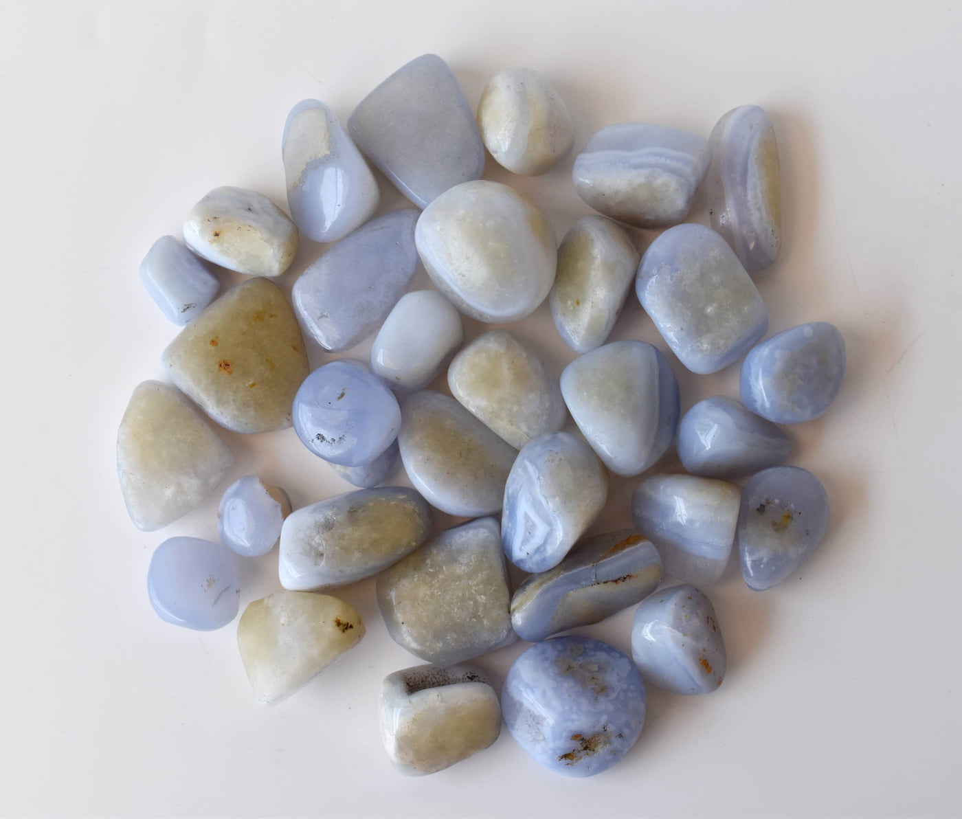 Blue Lace Agate Tumbled Crystals (Trust and Self Discovery)
