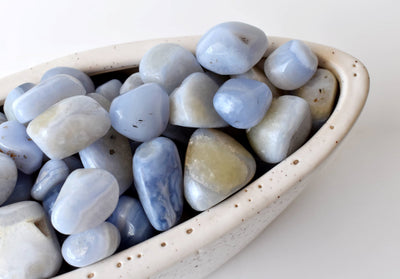 Blue Lace Agate Tumbled Crystals (Trust and Self Discovery)