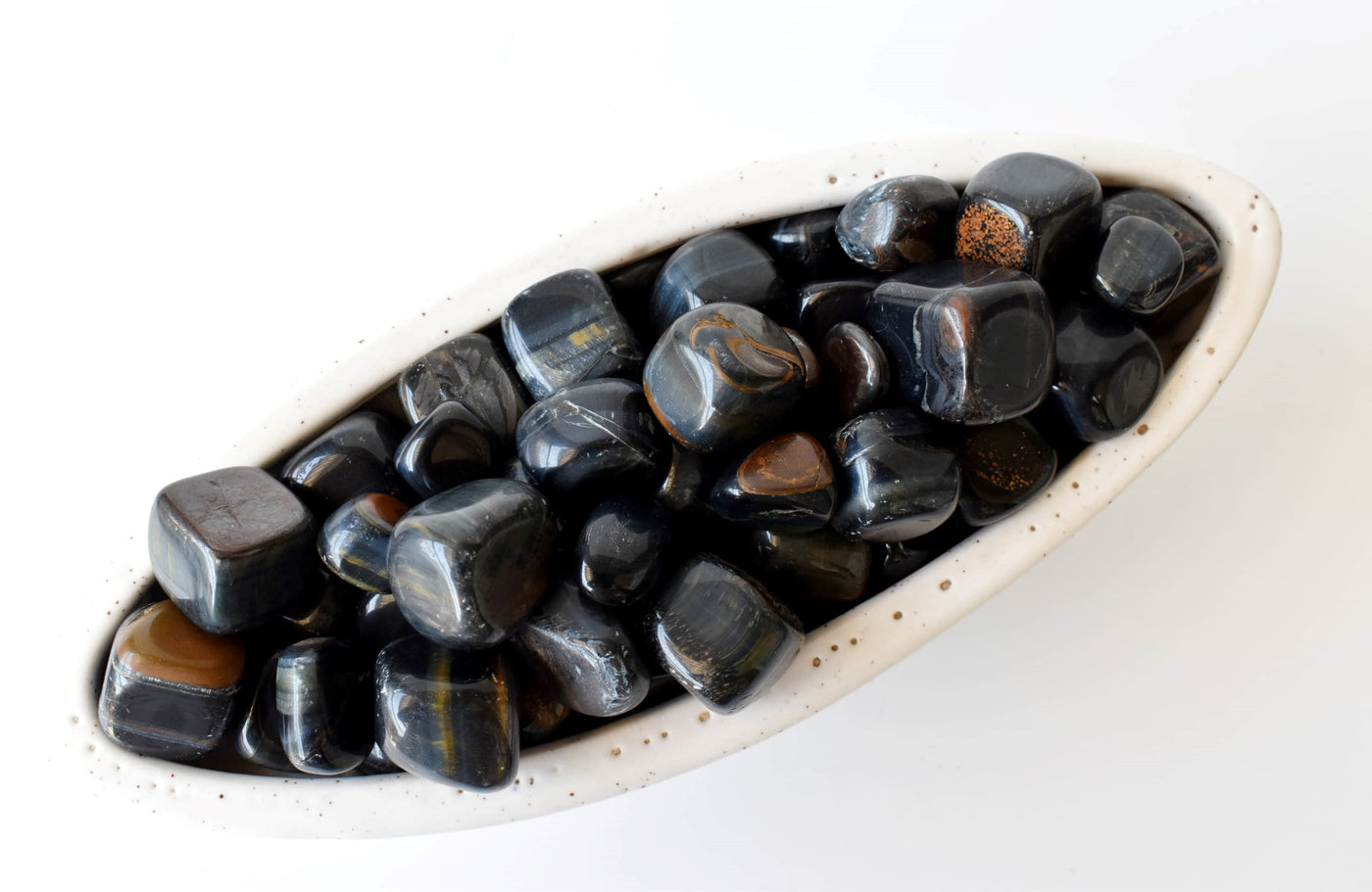 Blue Tiger Eye Tumbled Crystals (Alignment With The Higher Self and Unity Of Heart)