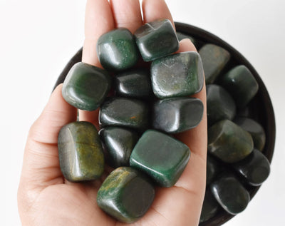 Green Jade Tumbled Crystals (Wisdom and Balance)