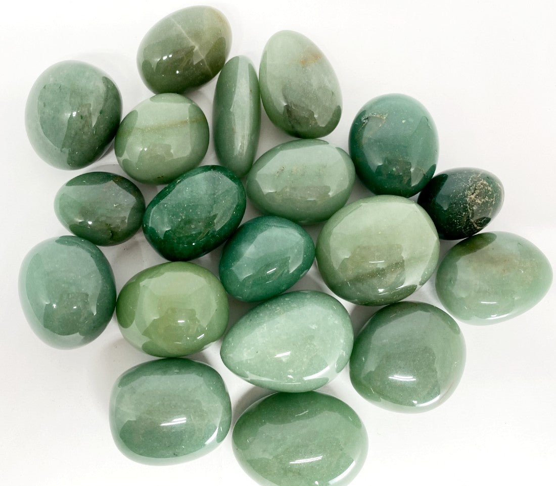 Green Aventurine Tumbled Crystals (Emotional Understanding and Luck And Good Fortune)