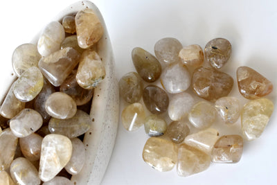 Golden Rutile Tumbled Crystals (Dispelling Negative Energy and Sexuality)