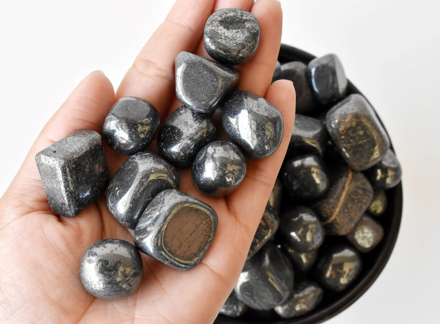 Hematite Tumbled Crystals (Focus and Strength)