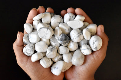 Howlite Tumbled Stone Grade A, gros cristaux dégringolés, 1pc, 2,3,5 et 10pcs