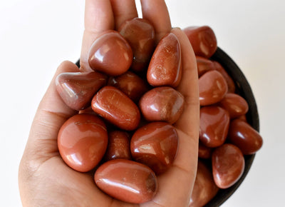 Red Jasper Tumbled Crystals (Breaking Addictions and Strength)