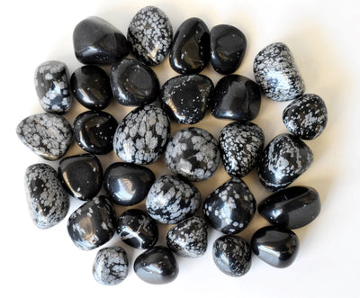 Snowflake Obsidian Tumbled Crystals (Alignment With The Higher Self and Channeling)