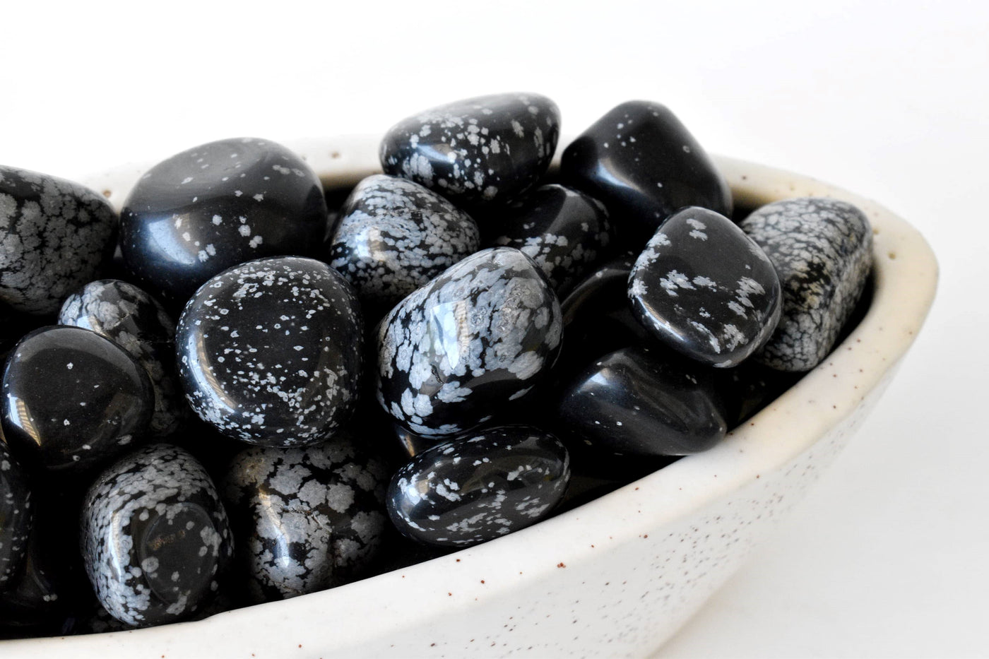 Snowflake Obsidian Tumbled Crystals (Alignment With The Higher Self and Channeling)