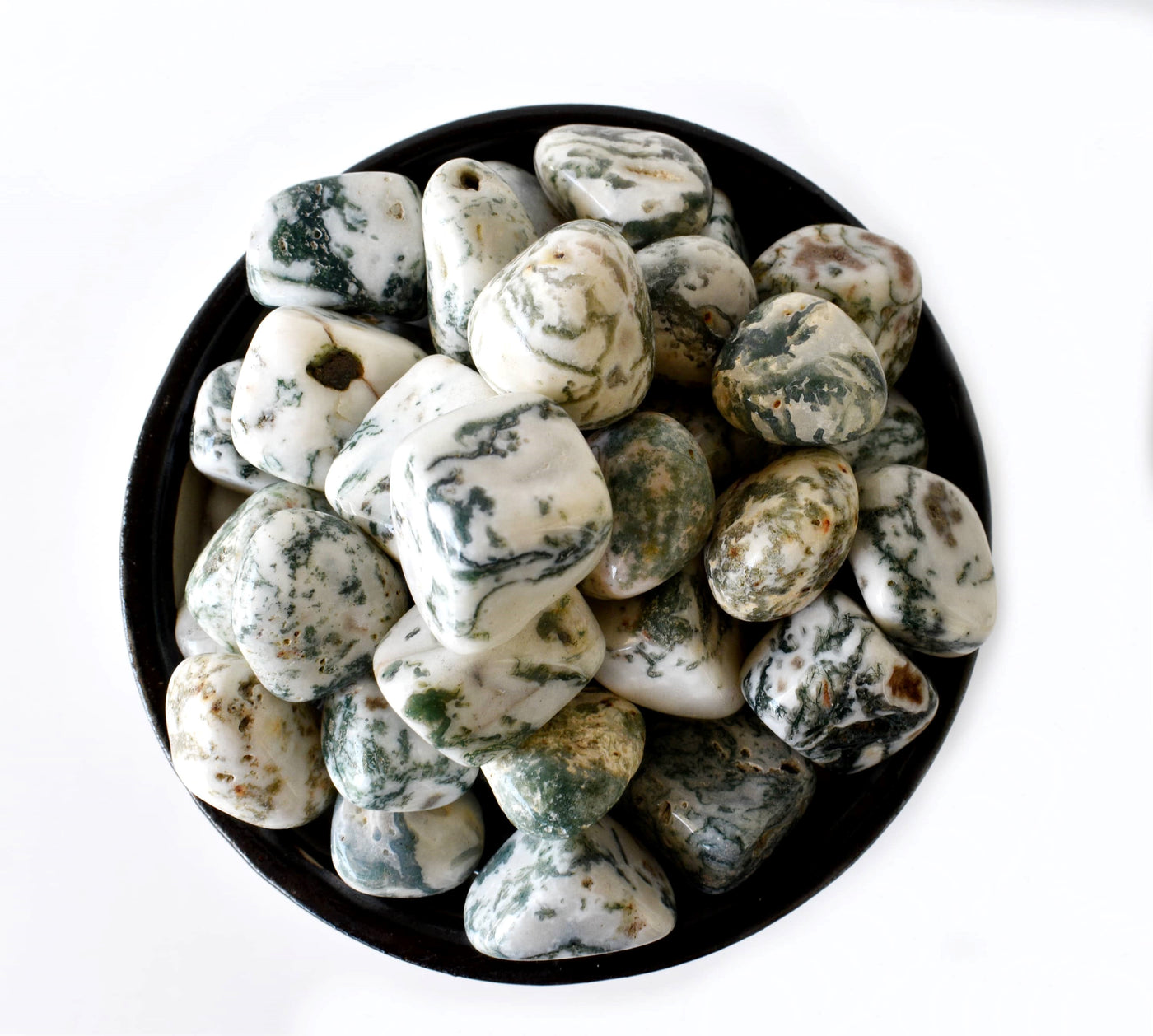 Tree Agate Tumbled Crystals (Knowledge and Trust)