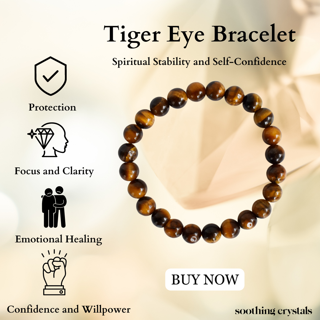 Tiger Eye Bracelet (Spiritual Stability and Self-Confidence)