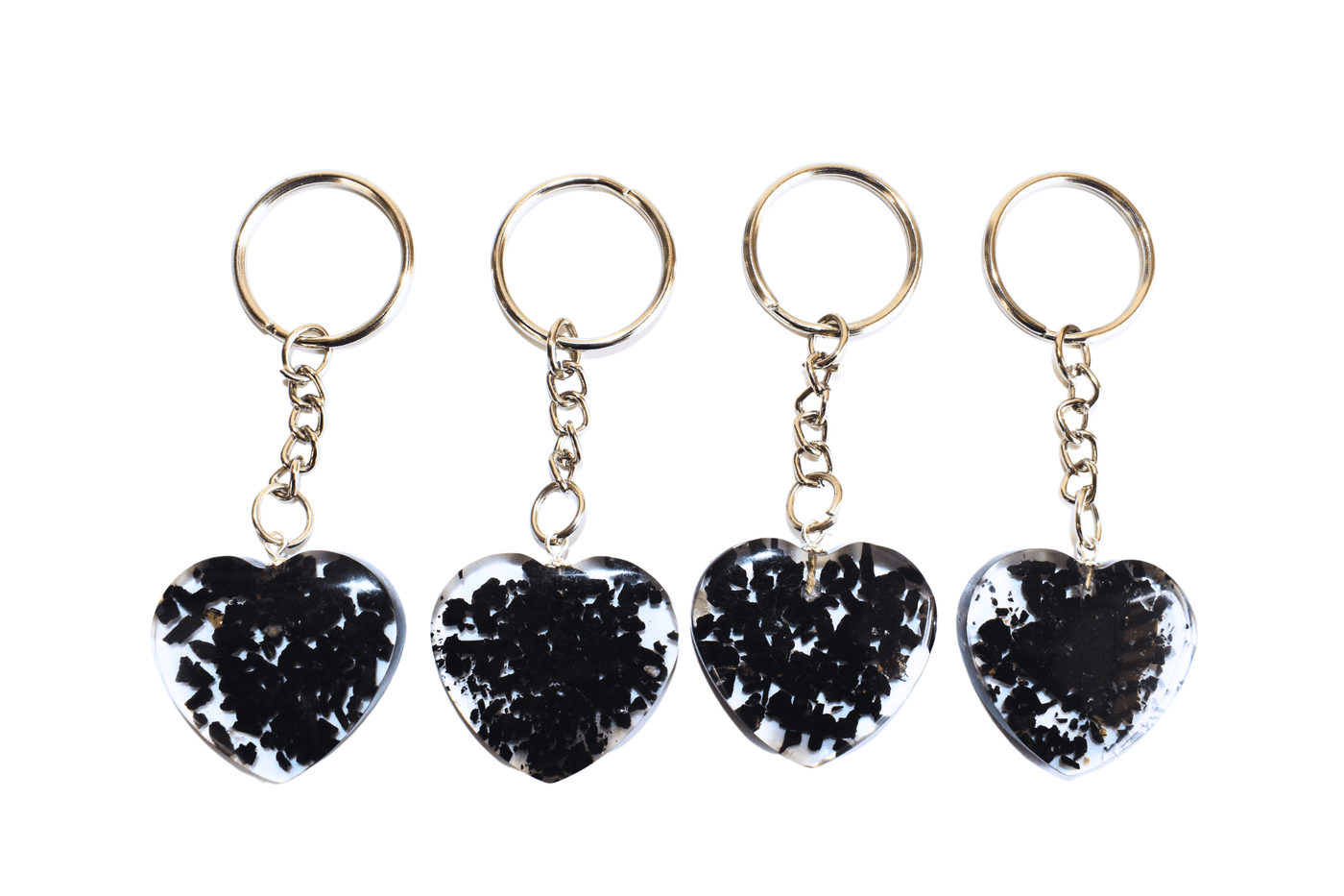 Black Tourmaline Key Chain, Gemstone Keychain Crystal Key Ring (Protection and Strength)