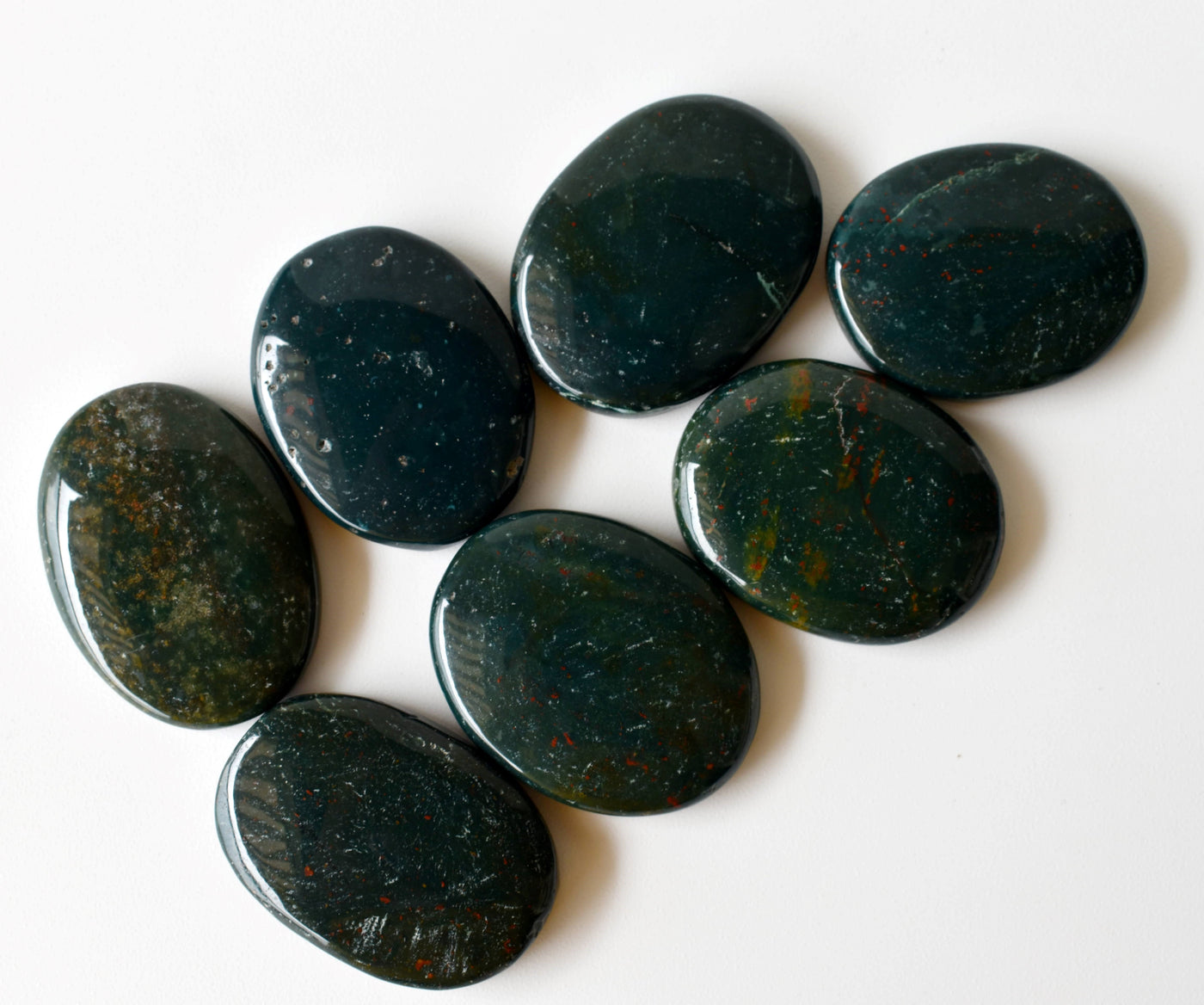 Bloodstone Worry Pocket Stones (Protection and Strength)