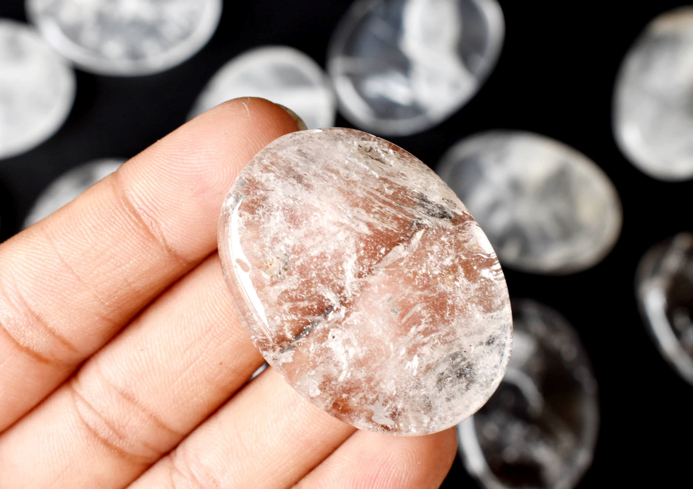 Crystal Quartz Pocket Stones (Dispelling Negative Energy and Meditation)