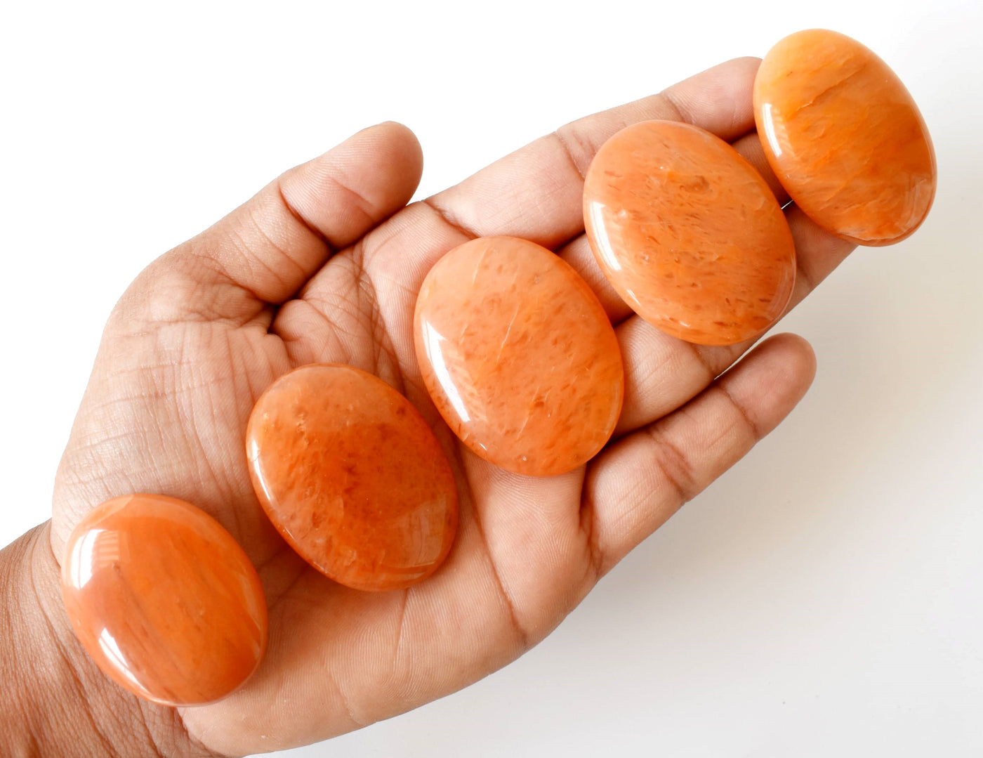 Orange Aventurine Pocket Stones (Longevity and Strength)