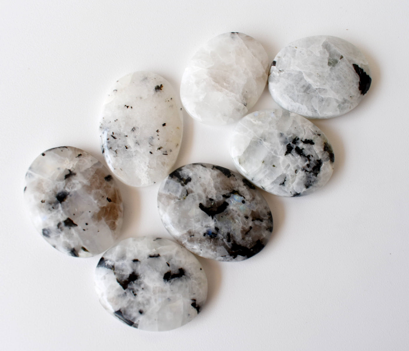 Rainbow Moonstone Worry Stones (Compassion and Psychic Abilities)