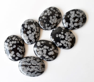 Snowflake Obsidian Pocket Stones (Angelic Communication and Past Life Recall)