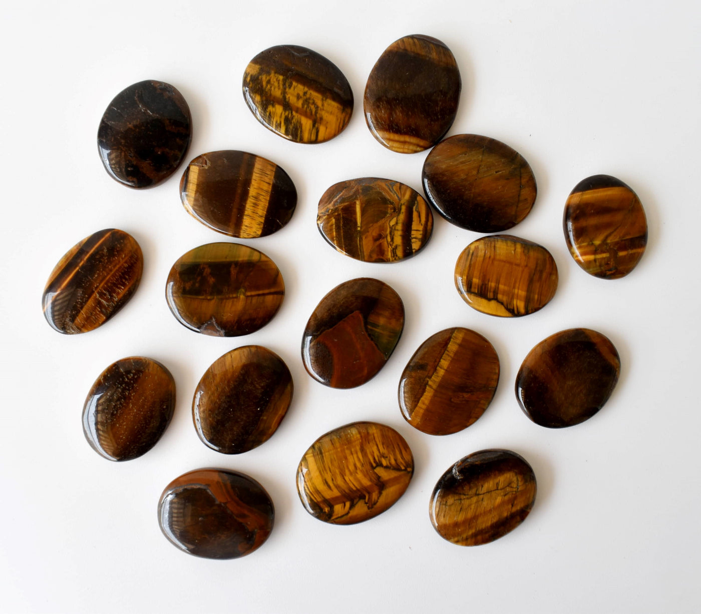 Tiger Eye Worry Stones (Longevity  and Protection )