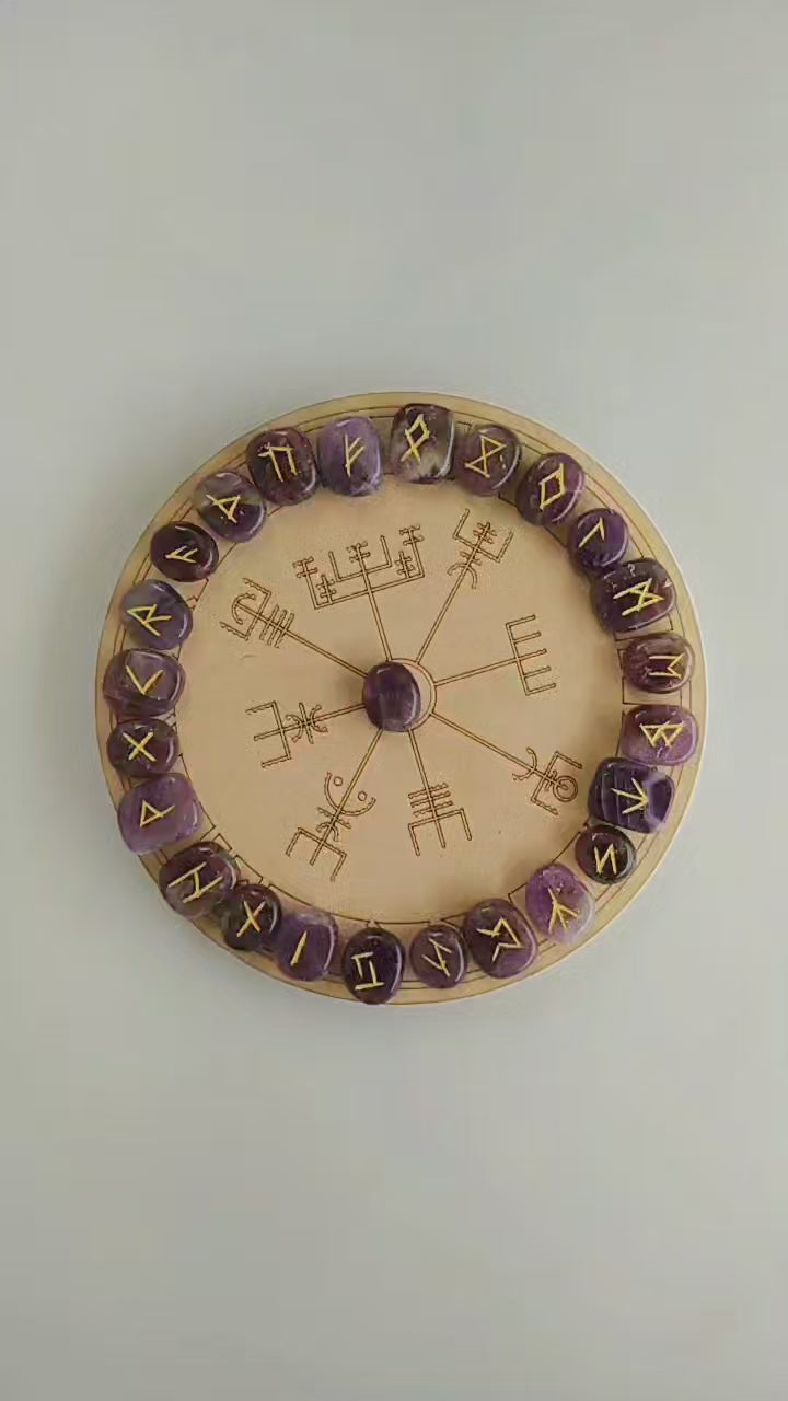Amethyst Rune Set(Protection and Anxiety Relief)-video
