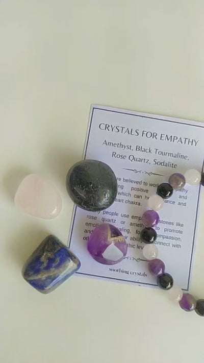 EMPATH PROTECTION Crystal Kit, Gemstone Tumble Kit, Empathy Crystal Gift Set
