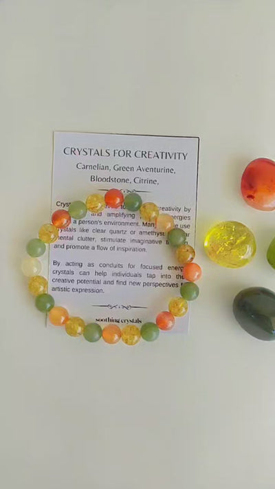 Energizes CREATIVITY Crystal Kit, Gemstone Tumble Kit, Creativity Crystal Gift Set