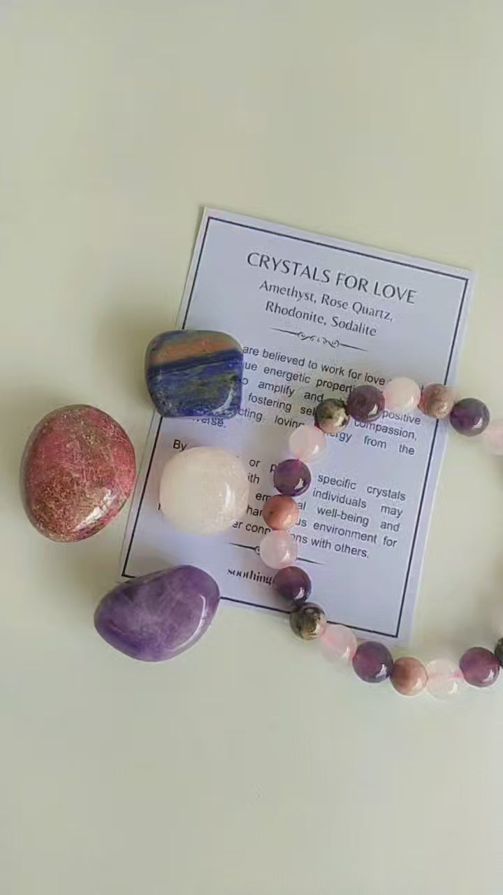 Attracting LOVE Crystal Kit, Gemstone Tumble Kit, Love Crystal Gift Set