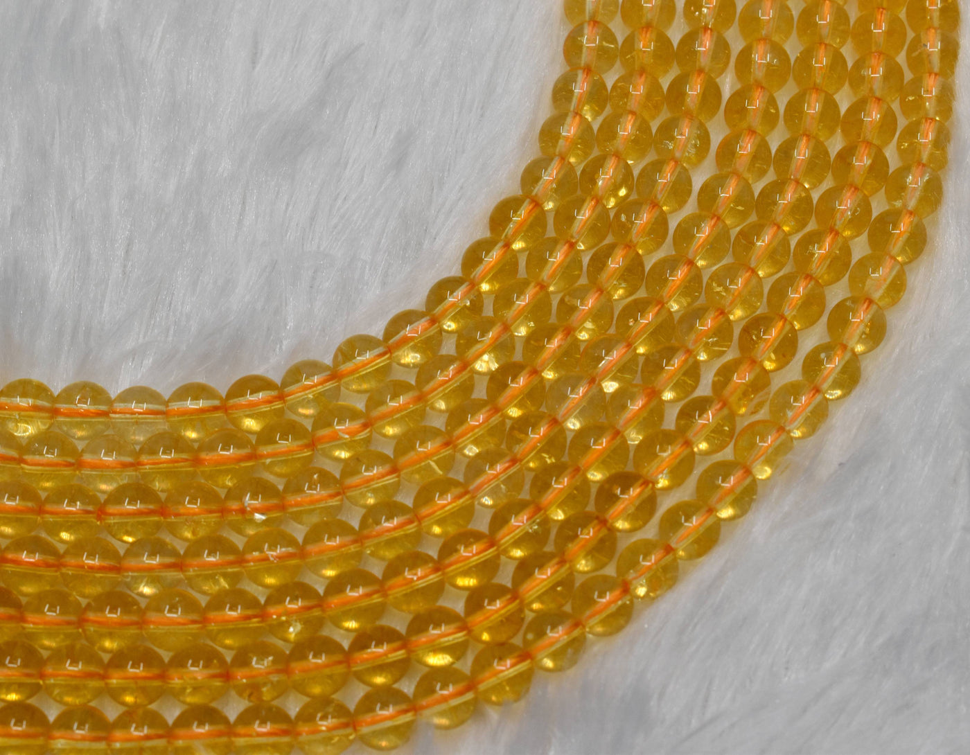 Citrine Beads, Natural Round Crystal Beads 6mm to 10mm