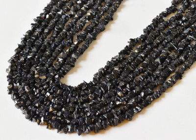 Uncut Blue Sandstone  Crystal Chip Beads Raw Gemstone Uncut Beads Necklace