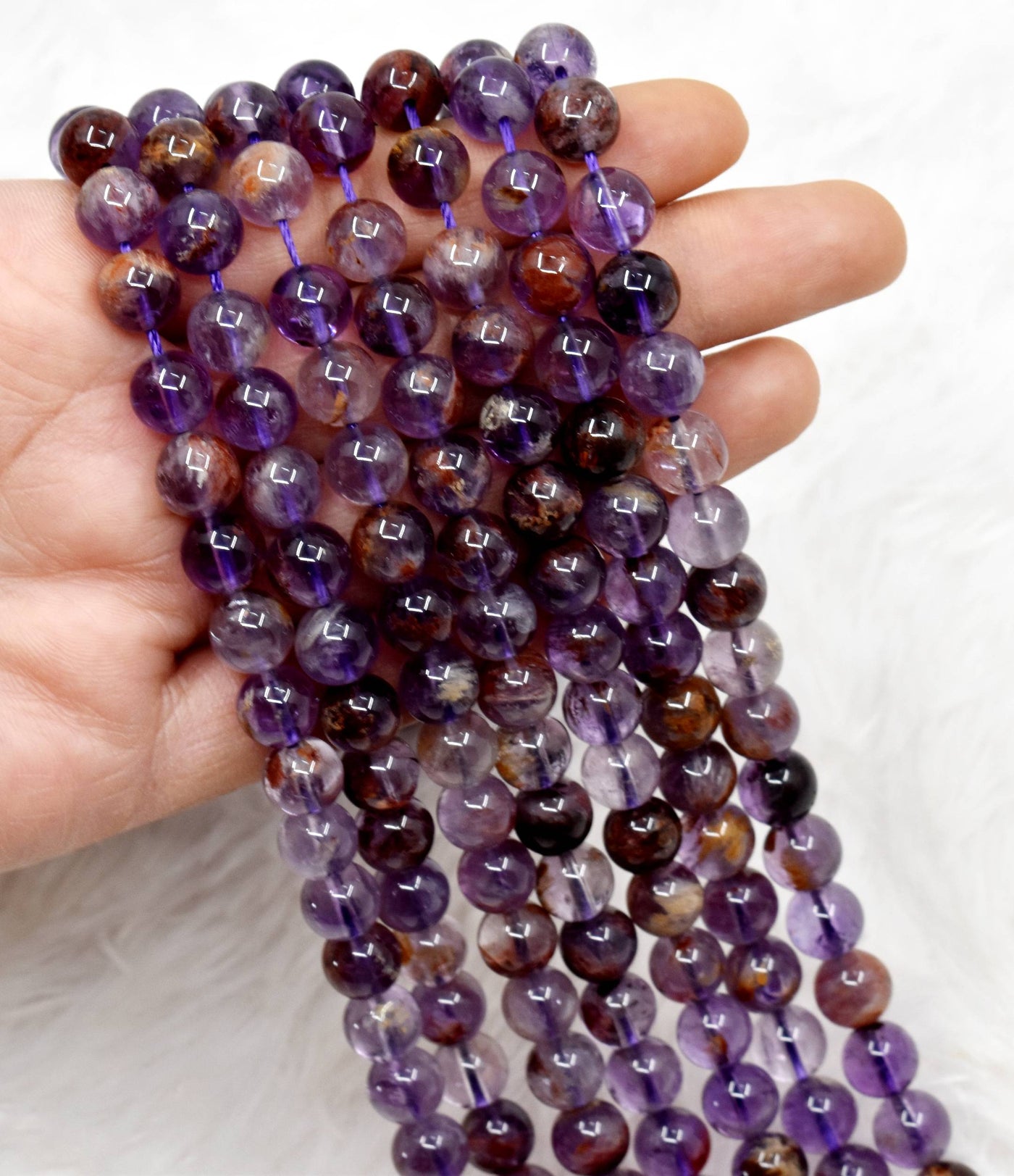 Ametrine A Grade-Round Beads