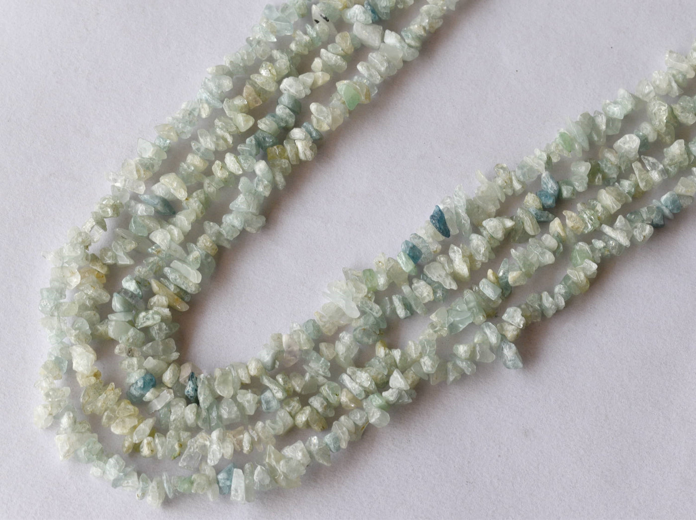 Uncut Raw Amazonite Crystal Chip Beads for Necklace (Alignment Of Chakra and Trust)