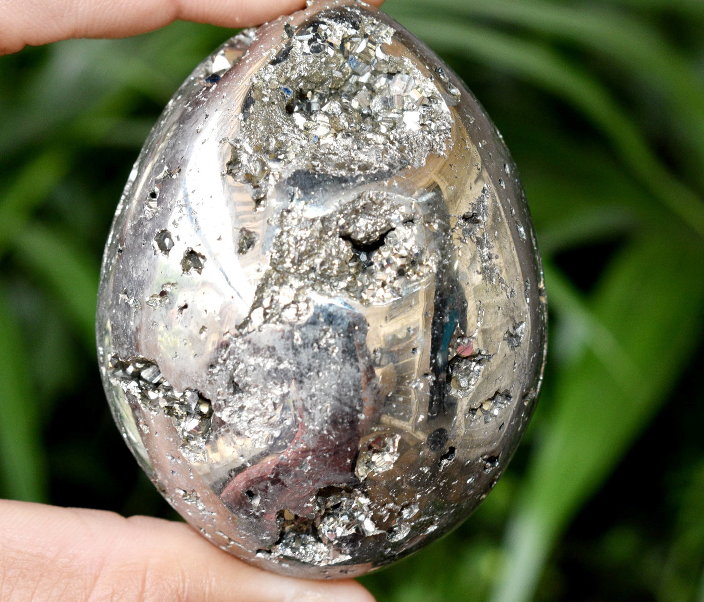 Pyrite Druzy Eggs Stone, Pyrite Crystal Egg ~ Natural Raw Metaphysical Gemstone