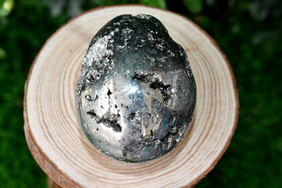 Pyrite Druzy Eggs Stone, Oeuf en cristal de pyrite ~ Pierre métaphysique brute naturelle