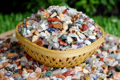 Raw Mix Agate Crystal Chips, Undrilled Gemstone Chips in a Pack size 4oz, 1/2lb, 1lb