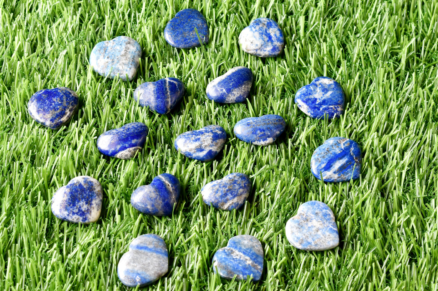Lapis Lazuli Heart Crystal, Puffy Mini 1 Inch Pocket Crystal Heart